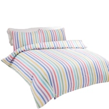 Candy Stripe Bed Cover Duvet Cover Set with Pillowcase | Multi | King | 1