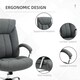 image 8 of Vinsetto High Back Home Office Chair Swivel Linen Fabric Desk Armchair, Grey