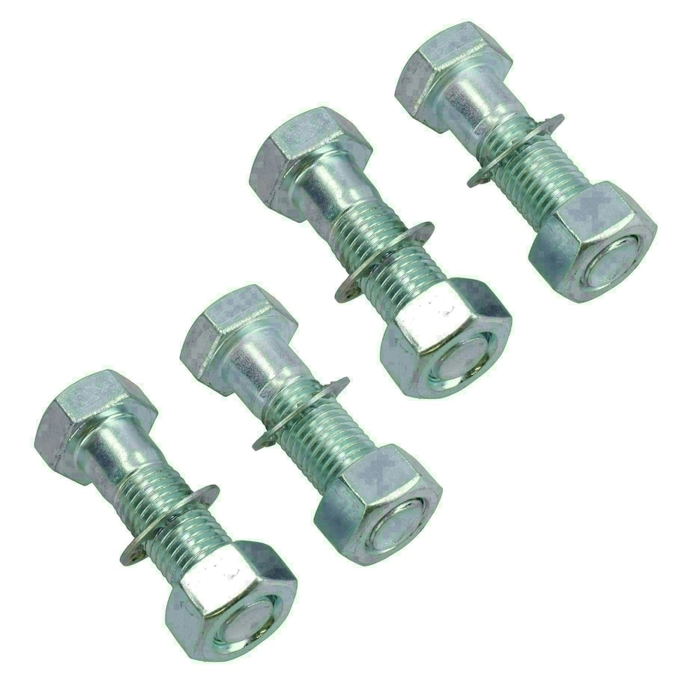 image 1 of M16 (16mm) x 55mm High Tensile Tow Bar Ball Fixing Bolts Washers + Nuts 4 Pack