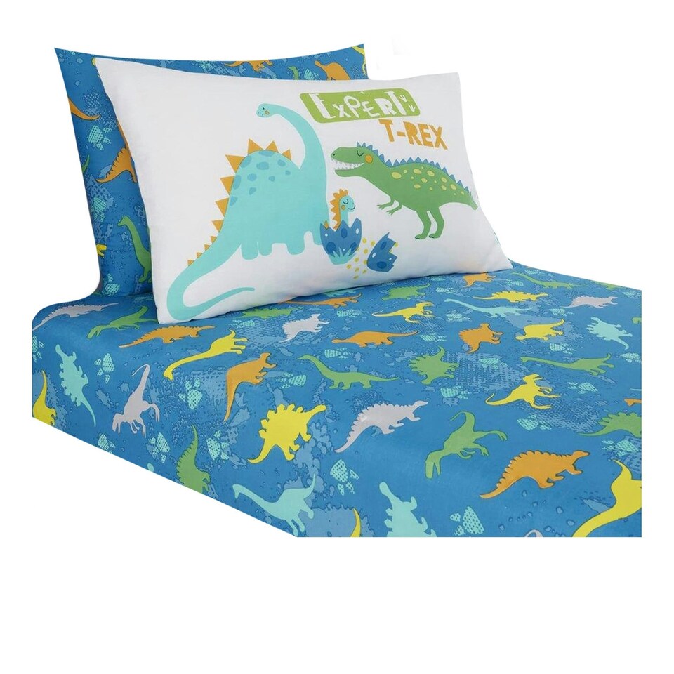 image 1 of Roarsome Fun Reversible Duvet Cover Set - Multicoloured - Single Multi | Single