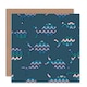 image 1 of Zig Zag Fish Pink Pattern Art Blank Just to Say Card