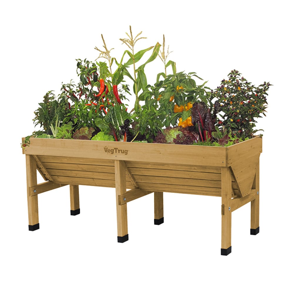 image 1 of Classic Medium Natural Wood Planter | Brown | 1 x Planter