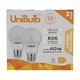 image 3 of UniBulb LED GLS E27 806lm 7.3W 2700K (Warm White) Light Bulb - Pack of 2