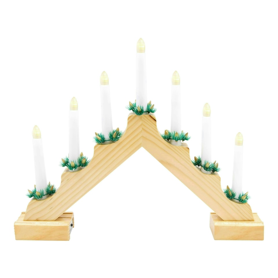 image 1 of The Christmas Workshop 89470 Wooden Christmas Candle Bridge