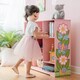 image 3 of Teamson Kids Magic Garden Kids Wooden Adjustable 3 x 3 Cube Storage Unit, Pink