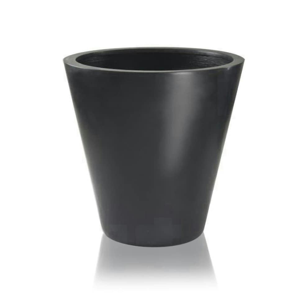 image 1 of Primrose Polystone Calgary Black Tall Indoor Outdoor Garden Planter 89cm