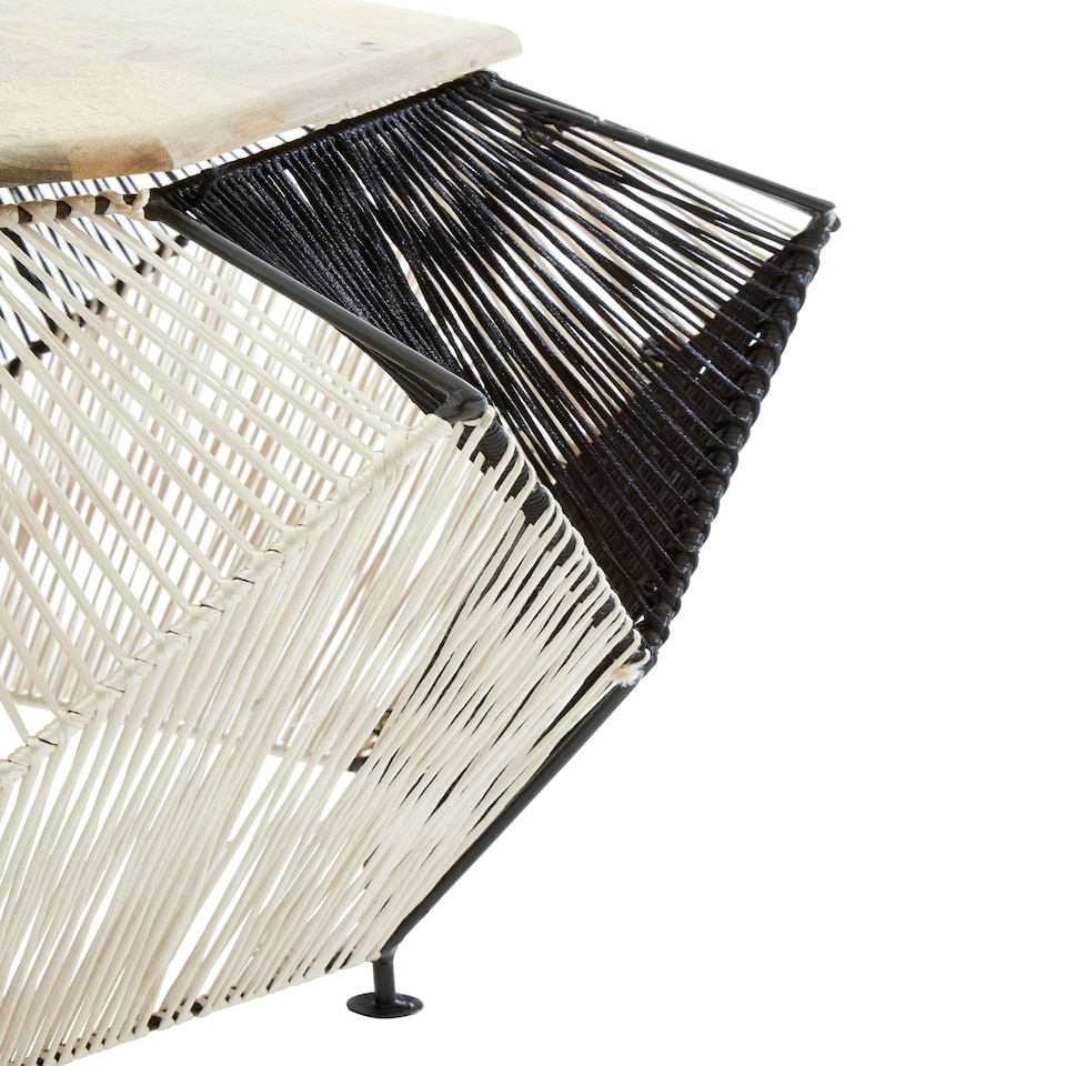 image 1 of Interiors By Premier Octagonal Design Black And Silver Coffee Table, Stylish Display Table For Livingroom, Unique Decorative Table Multi