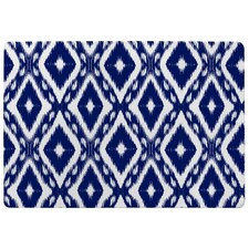 Tribal Art Ikat Ogee in traditional classic blue (Rug) Blue | Large: 140x200cm