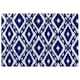 image 1 of Tribal Art Ikat Ogee in traditional classic blue (Rug) Blue | Large: 140x200cm