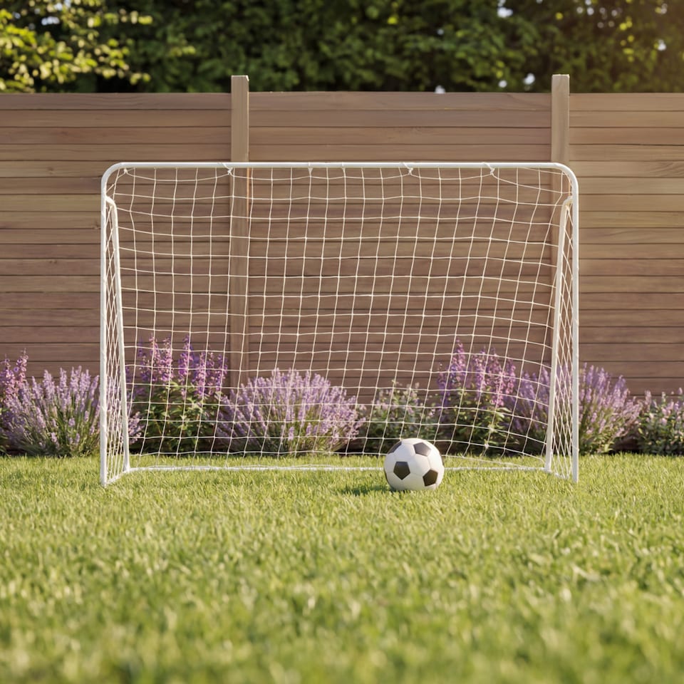 image 1 of Charles Bentley 7ft x 5ft Metal Football Goal Posts Net