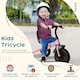 image 8 of HOMCOM Baby Kids Children Toddler Tricycle Ride on Trike W/ 3 Wheels Pink