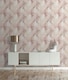 image 4 of Plumes Feathers Blush Wallpaper | Pink
