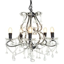 Kensington Townhouse 5 Bulbs Chandelier. Black