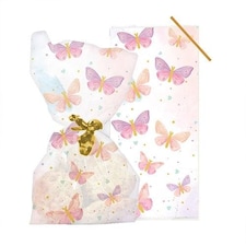 Butterfly Cello Treat Bags with Twist Ties - Pack of 20