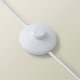 image 3 of ValueLights Esme Linen Tall Lamp Shade Ceramic Table Base Midi Floor Lamp Cream