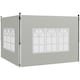 image 1 of Outsunny Gazebo Side Panels for 3x3(m) or 3x6m Gazebo Canopy, 2 Pack, White