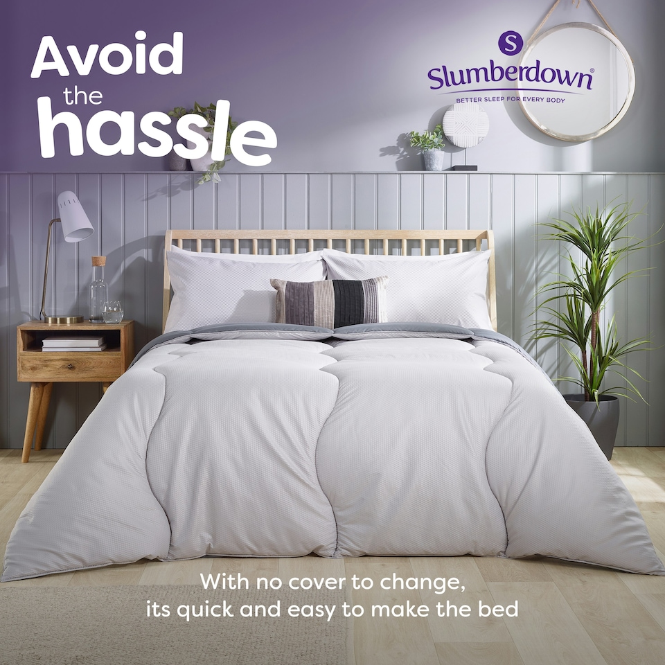 image 1 of Coverless Comfort 4.5 Tog Duvet, Single | Grey