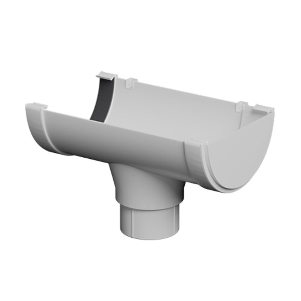 image 1 of FloPlast 20m 170mm XtraFlo Industrial Half-Round Gutter Kit - Stopend Outlet - White