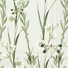 IHR Lunch Napkins Exotic Flora Cream&nbsp; 33cm 3ply 20 Pack