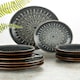 image 2 of 12pc Starburst Reactive Glaze Dinner Set