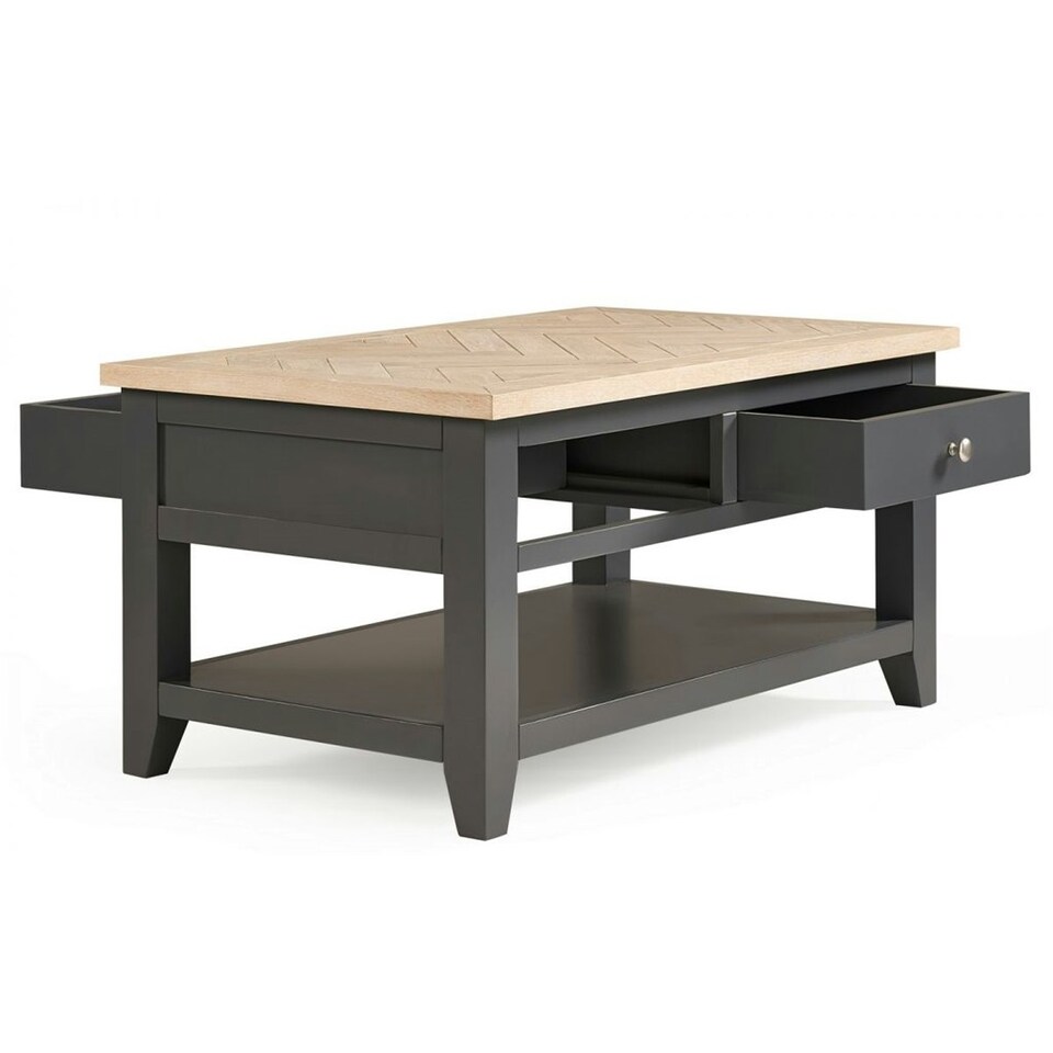 image 1 of Classic Rustic Dark Grey Coffee Table | Grey | Grey