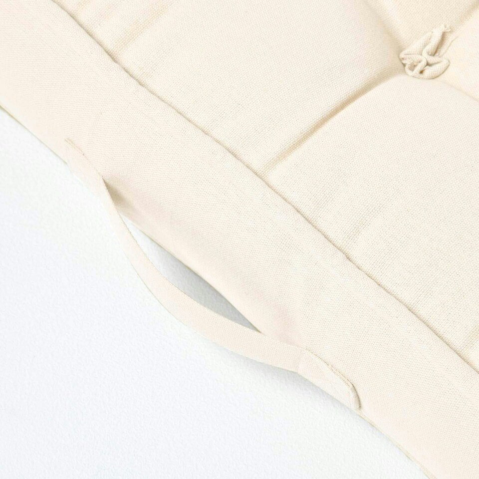 image 1 of Homescapes Cream Cotton Armchair Booster Cushion Cream