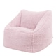 image 3 of Kids Bean Bag Chair - Pink Fluffy Beanbag for Children