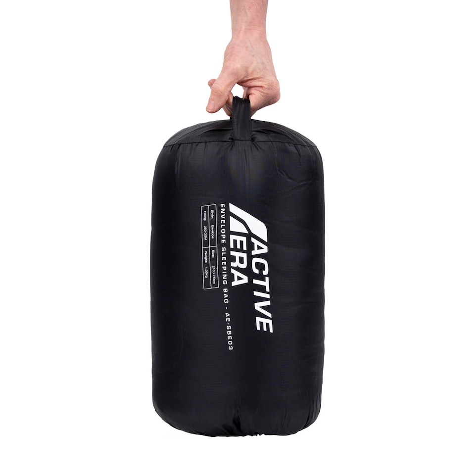 image 1 of Active Era Premium Waterproof Lightweight Sleeping Bag - Black - 3-4 Seasons