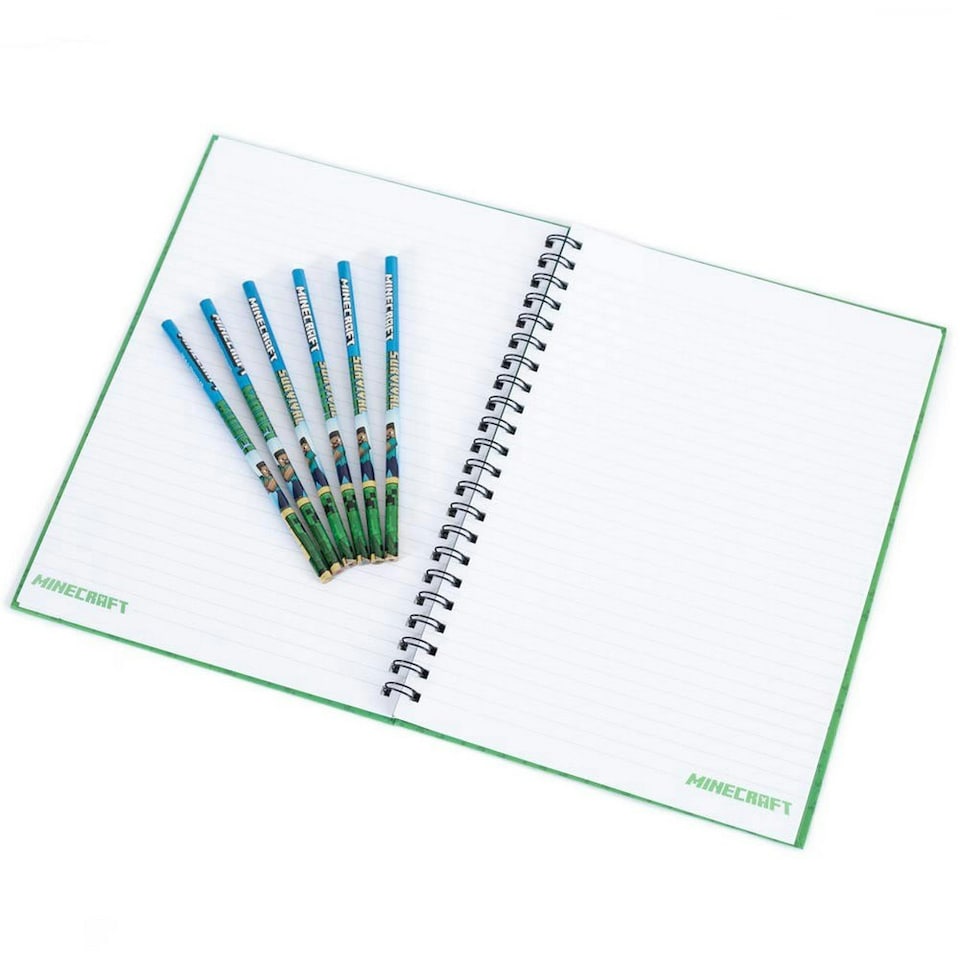 image 1 of Minecraft Bumper Stationery Set (Pack of 12) - Green - One Size