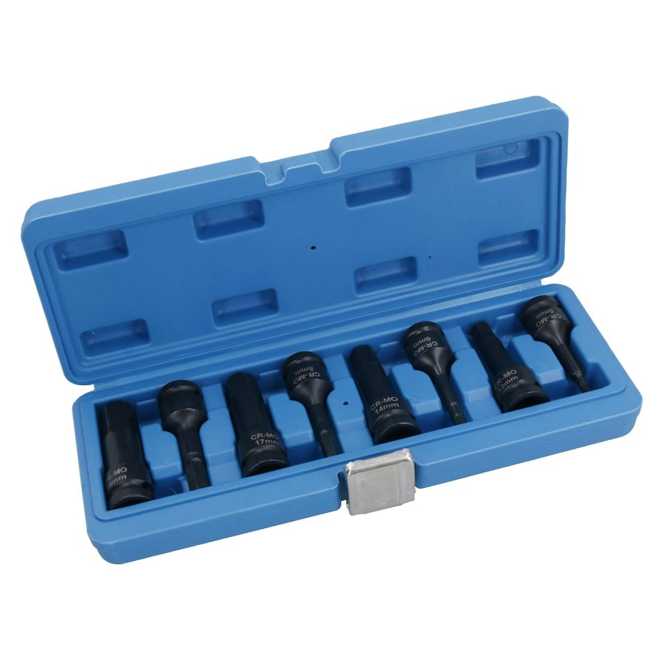 image 1 of 1/2" Drive Allen / hex key bit impact socket set H5 - H19 Metric Deep AT772