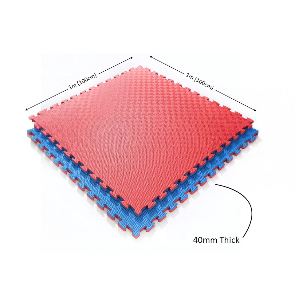 image 1 of 40mm Premium Reversible EVA Tatami Foam Mats Red | Pack of 48
