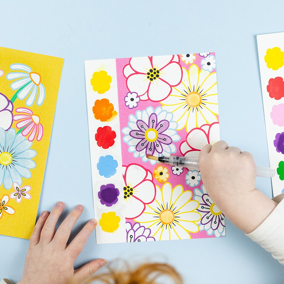 image 1 of Paint-A-Picture Set - Butterflies & Flowers