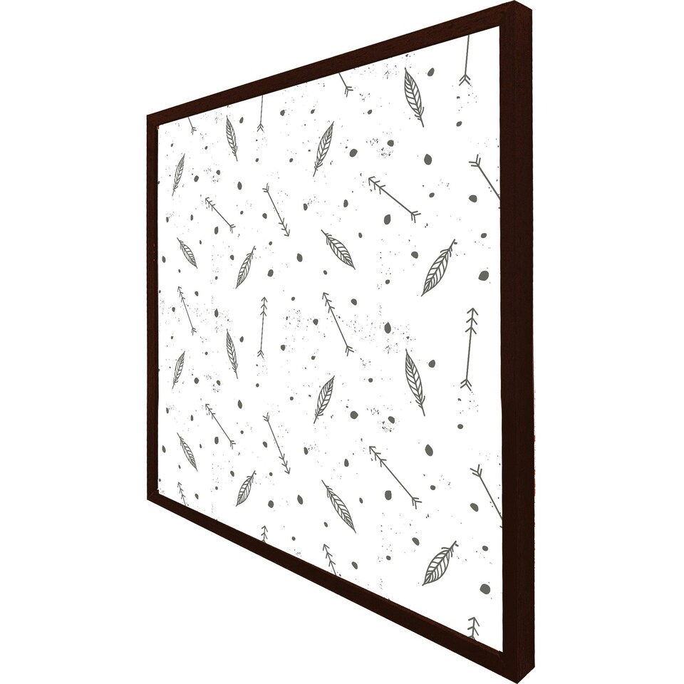 image 1 of Feathers and arrows in boho style (Picutre Frame) White | M