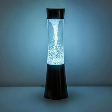 ValueLights Twister Tornado lamp Clear Black Illuminated Decoration and Integrated LED 1W Multicolour Bulb