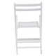 image 5 of Interiors by Premier Wood White Finish Folding Chair, Space-saver Camping Chair, Easy Foldable Wood Chair, Easy to Clean Chair