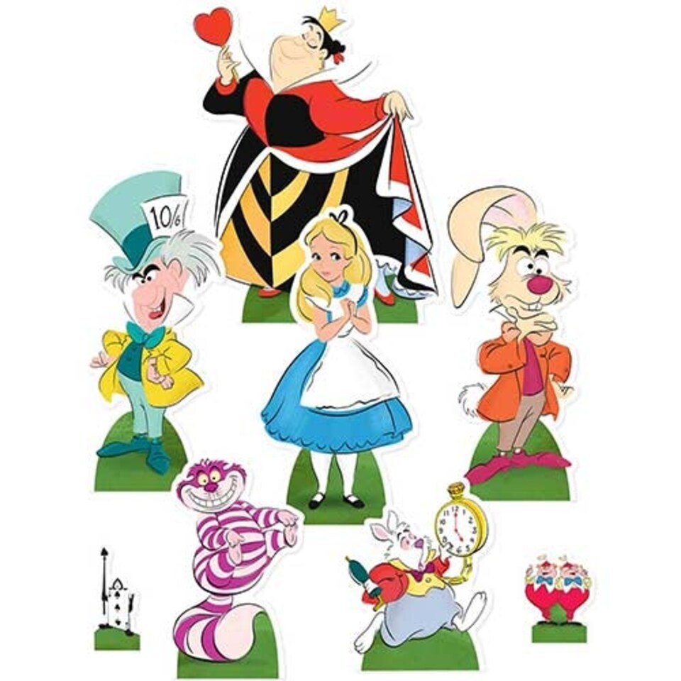 image 1 of Disney Alice in Wonderland Table Top Cutout Decorations - Pack of 8
