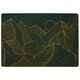 image 1 of Golden mountain line art (Rug) Black | L