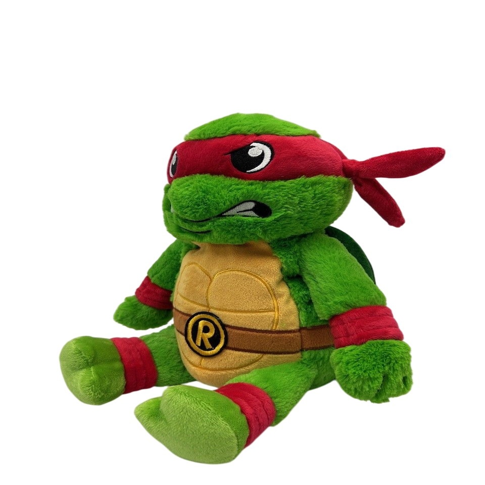 image 1 of Warmies Plush Raphael from Teenage Mutant Ninja Turtles, Microwavable Toy, Weighted Heatable Plushie for Adults and Kids, Stuffed Cuddly Toy, Gently Scented with French Lavender - Red