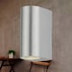image 3 of Drayton - Brushed Aluminium Outdoor Twin Wall Light | Grey | Clear | 1