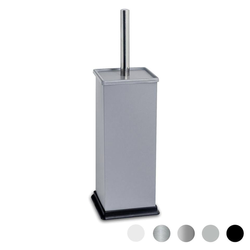 image 1 of Harbour Housewares Square Toilet Brush - Matt Grey Grey