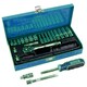 image 4 of 1/4" Drive 23pc Metric Socket Set Shallow Deep Sockets Ratchet Extensions UJ
