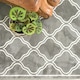 image 2 of KUKOON Grey Modern Trellis Bordered Living Area Rug 120cm x 170cm | Grey