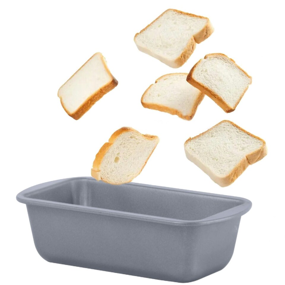 image 1 of 1 x 2lb Non-Stick Bread & Cake Long Rectangular Oven Pan Fridge & Freezer Safe Tin