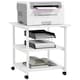 image 1 of HOMCOM Mobile Printer Stand with Storage Printer Table for Home Office White