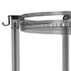image 3 of Living and Home 3-Tier Multifunction Floor-standing Plastic Round Storage Cart Organizer Rack Black | One Size