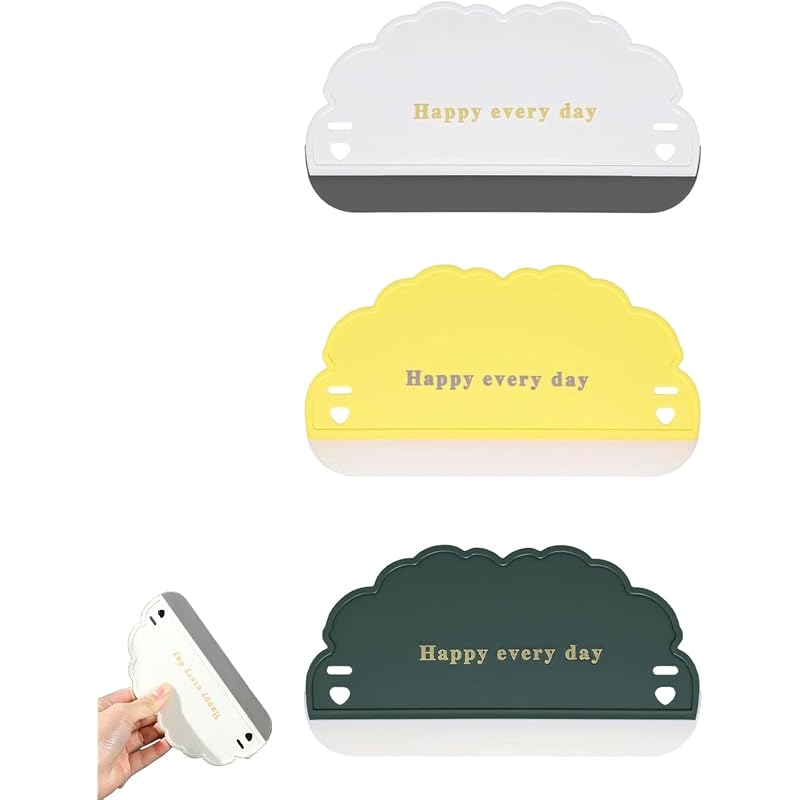 Cloud Design Small Squeegee,Three Colour Window Cleaning Tools, Mini Squeegee for Kitchen Countertops and Car Windshields, Compact Window Squeegee Set