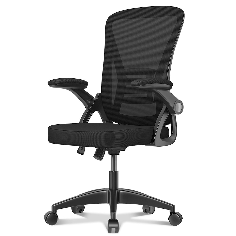 image 1 of Rattantree Ergonomic Office Chair with Flip Up Armrests & Lumbar Support