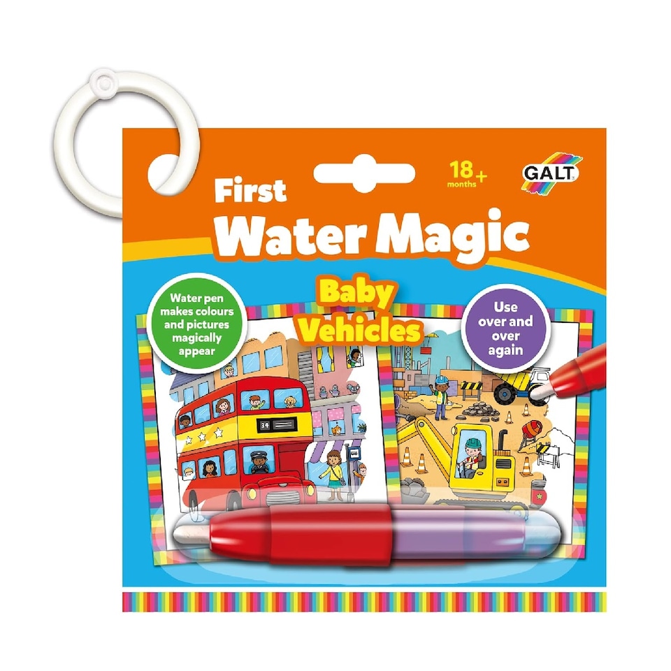 image 1 of Galt Water Magic Baby Vehicles Mess Free Colouring Book