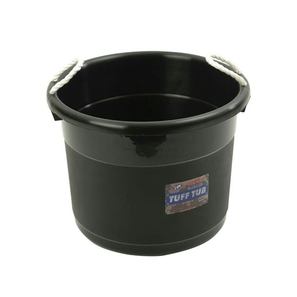 image 1 of Curver Rope Handled Tuff Tub Bucket - Black - 69L