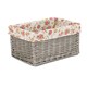 image 6 of Antique Wash Garden Rose Willow Storage Baskets Multi | Multi | L